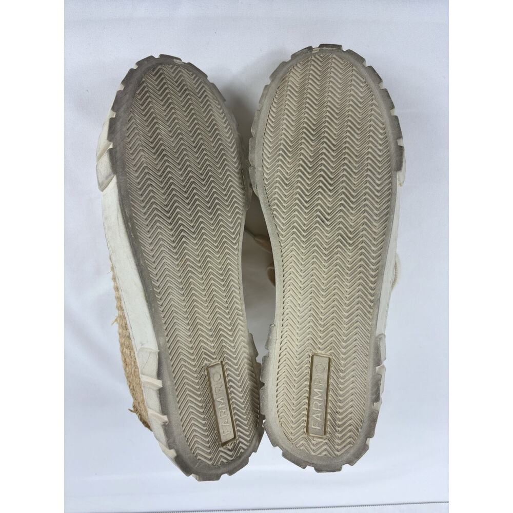 Farm Rio Straw Platform Sneakers 7 Low Top Rattan Raffia Straw Lug Sole - Picture 8 of 12